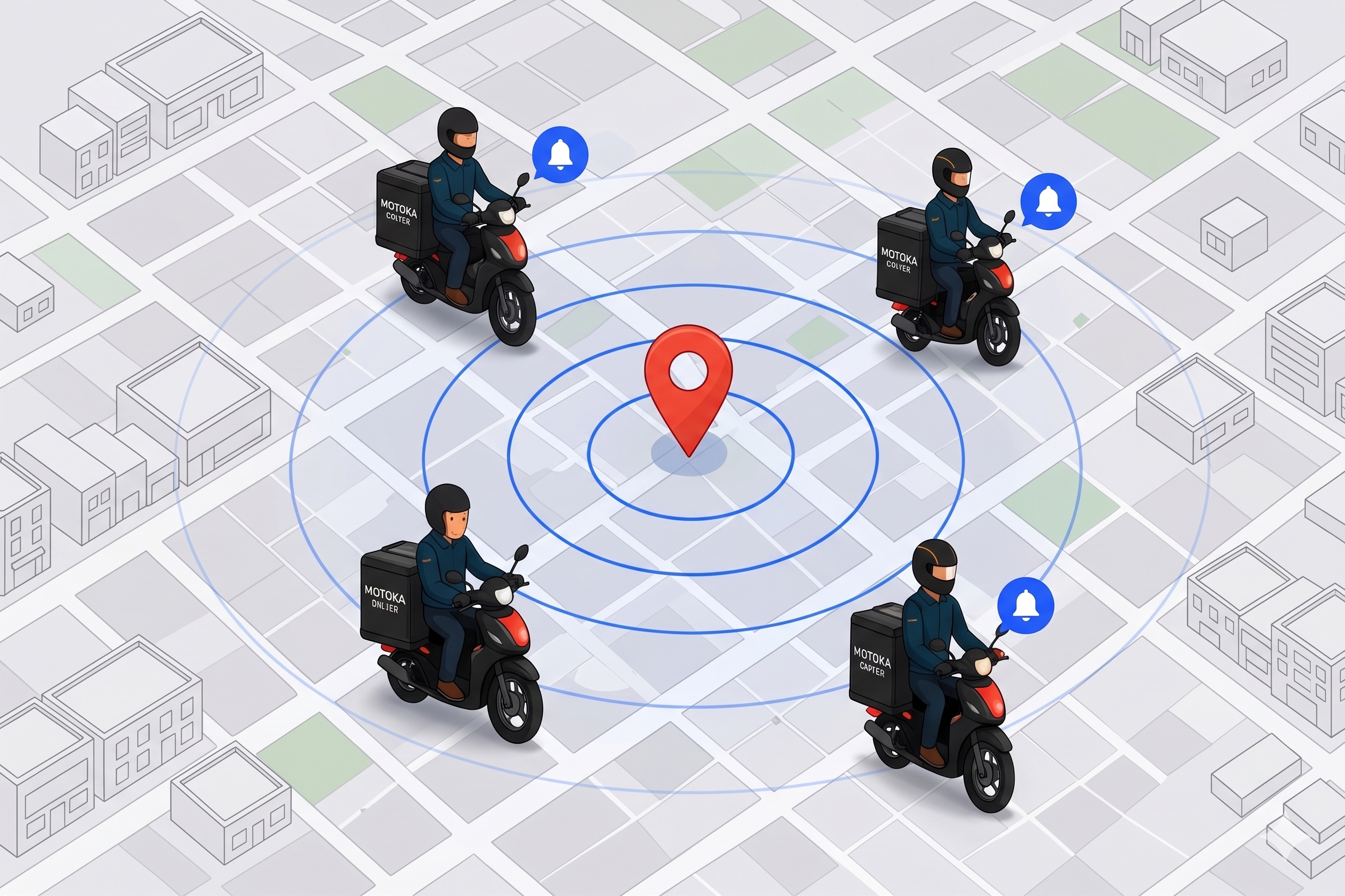 Motoboys próximos